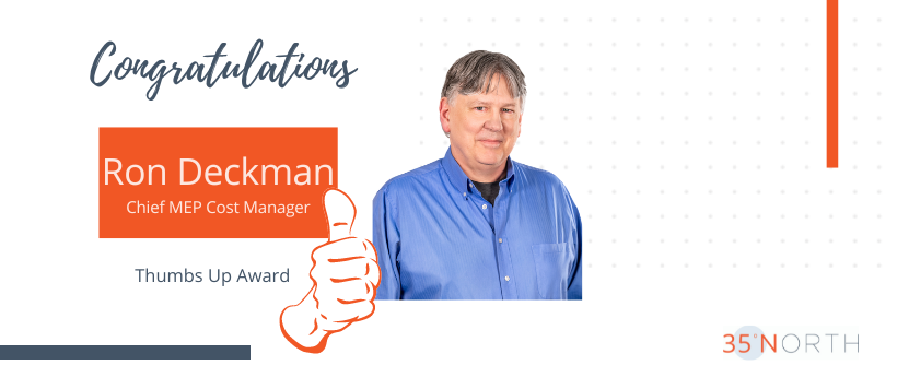 Ron Deckman Receives Thumbs Up Award